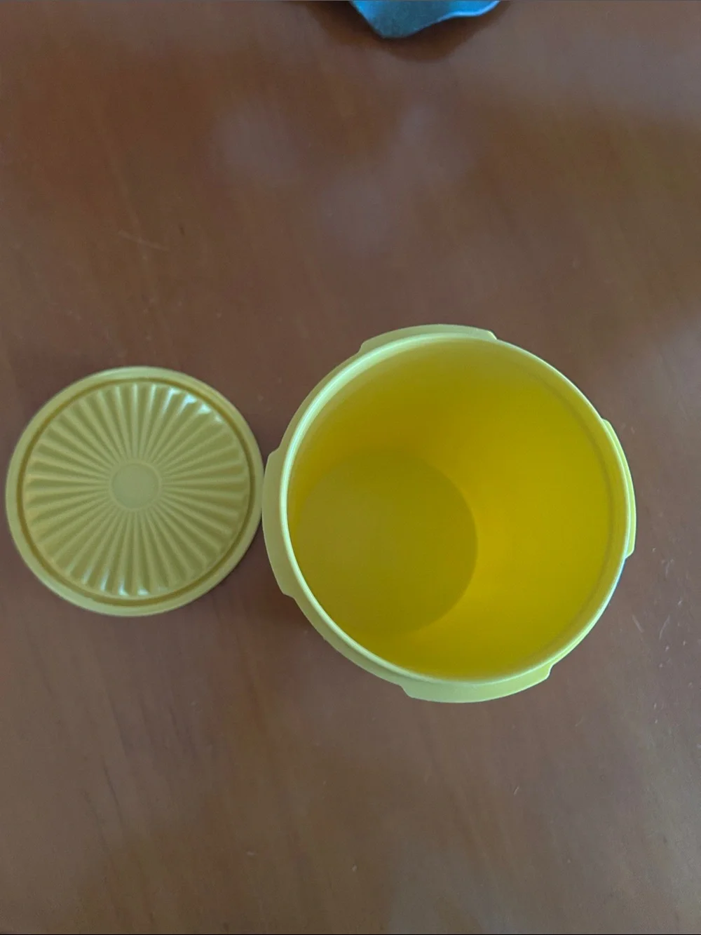 Vintage Tupperware Yellow Storage Container